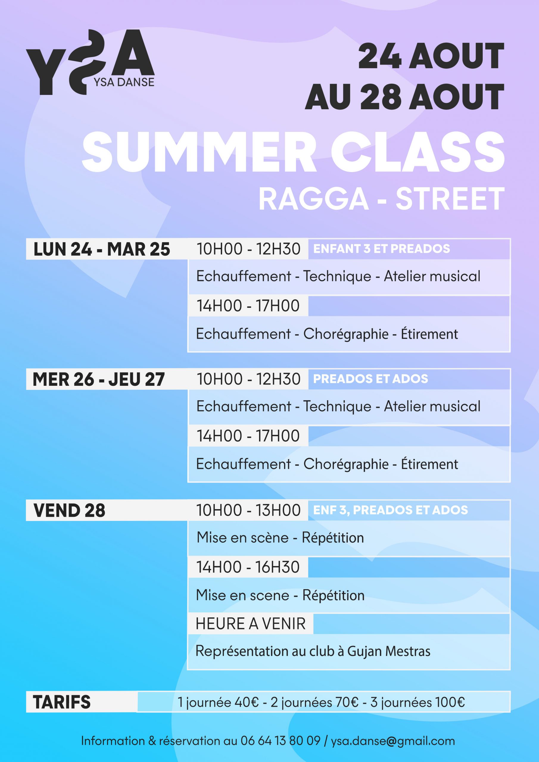affiche-stage-ete Affiche pour le stage de l'été