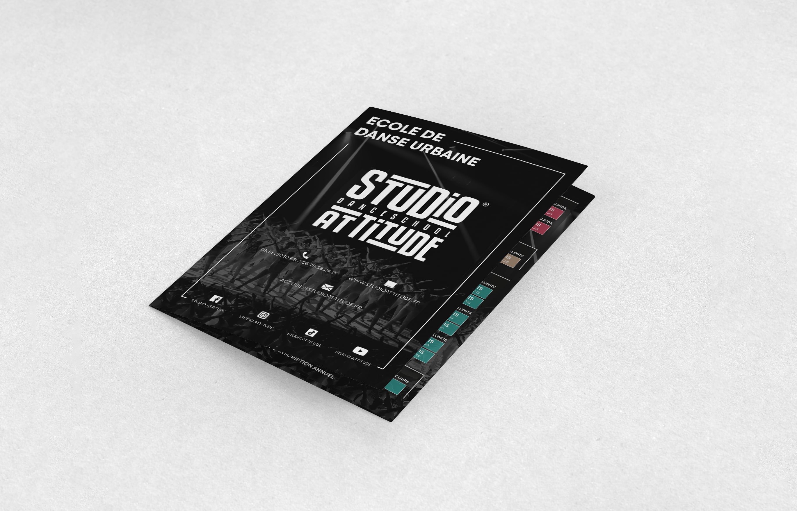identité visuelle - Studio Attitude Dépliant de rentrée