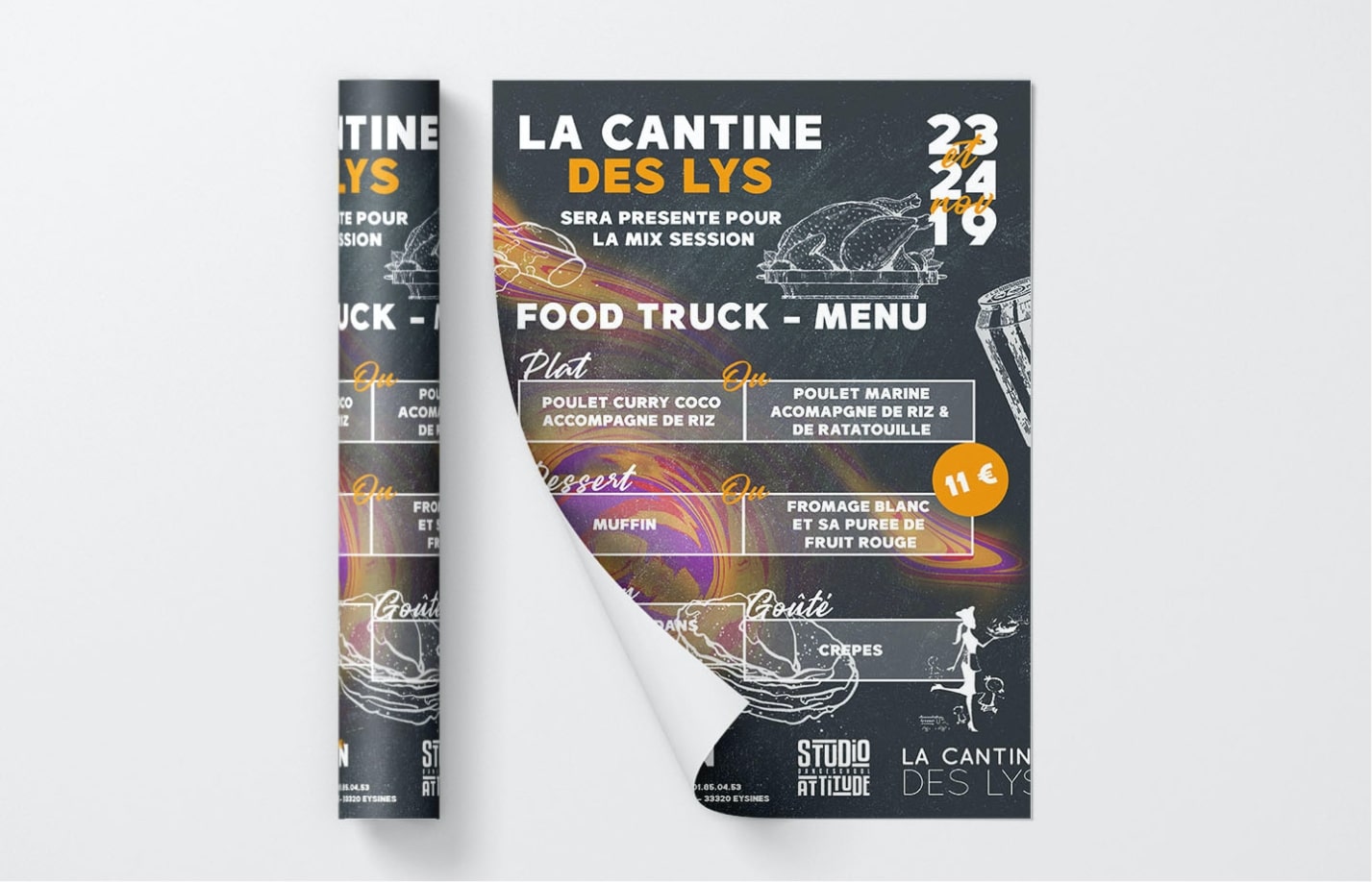 Identité Visuelle Mix Session affiche fodd truck