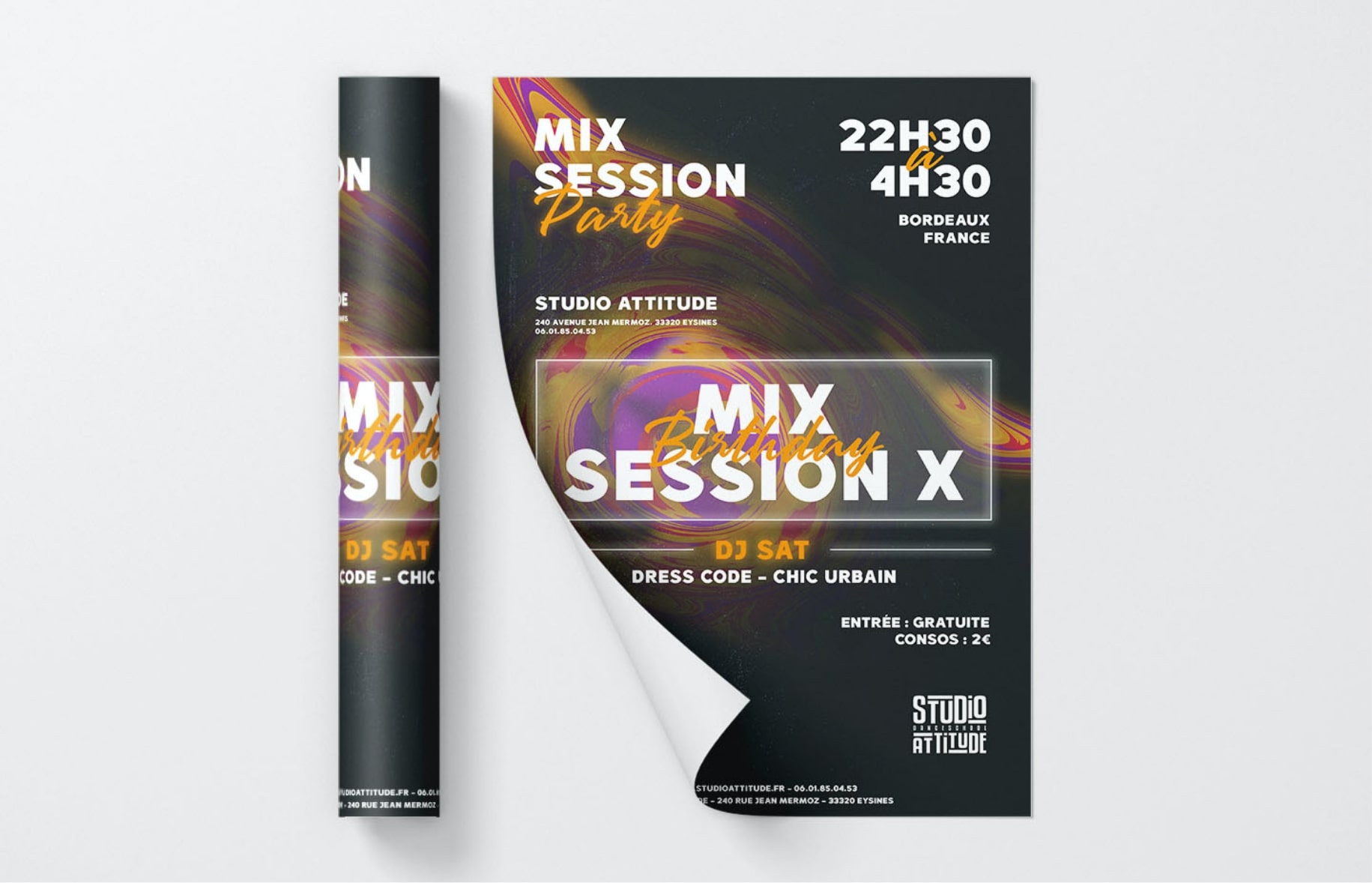 Identité Visuelle Mix Session creation affiche