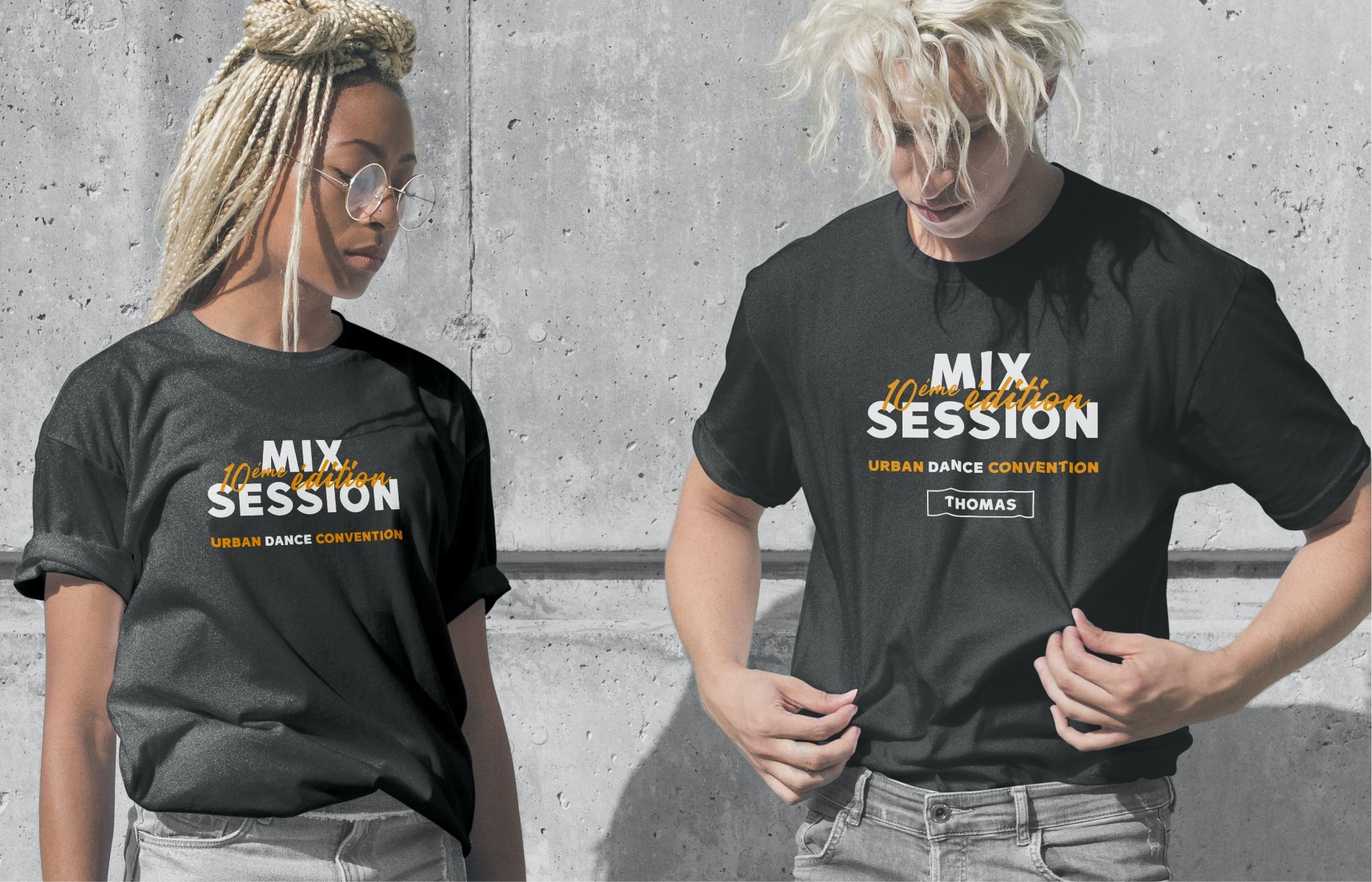 Identité Visuelle Mix Session logo tshirt