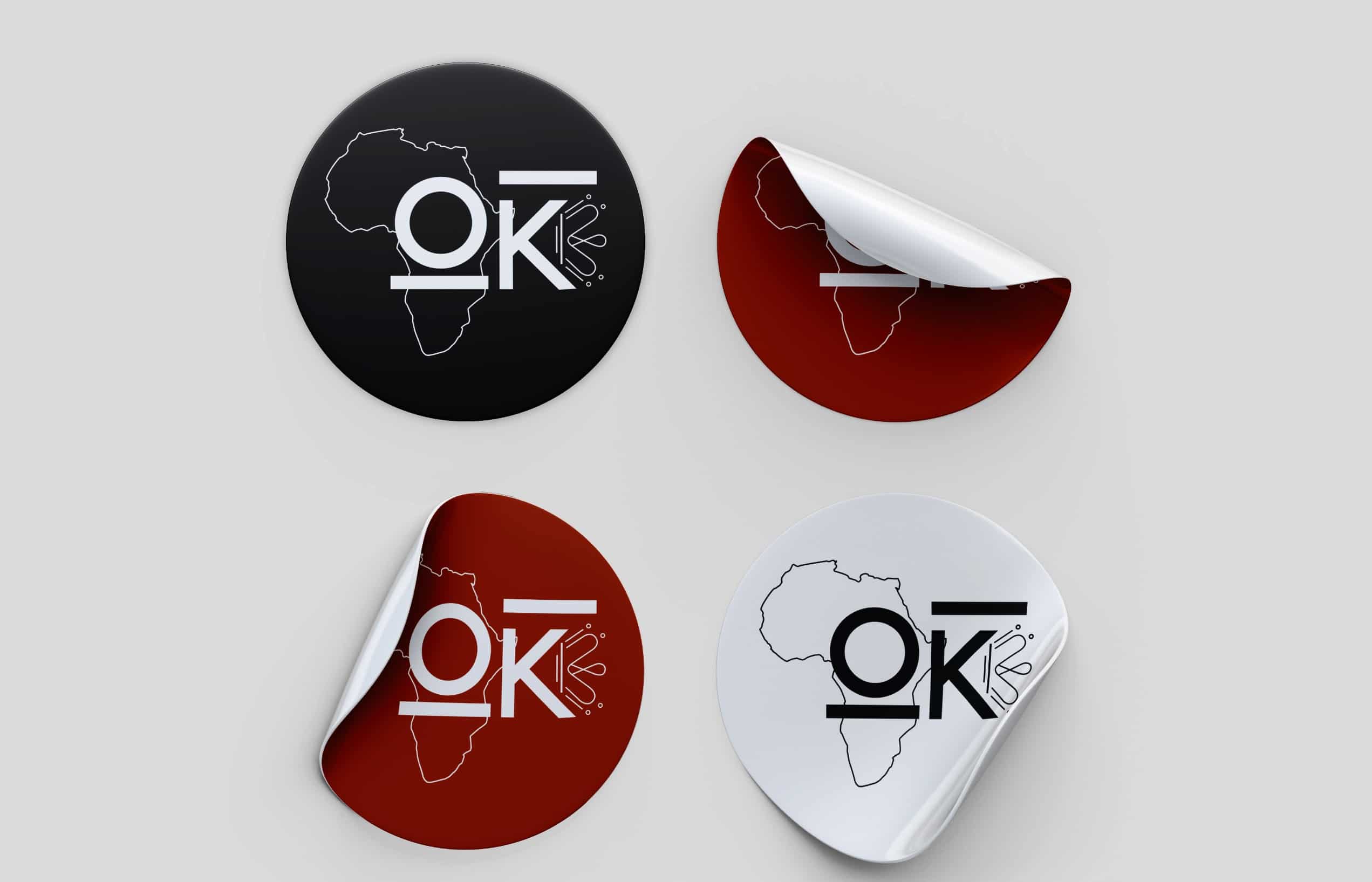 Identité Visuelle O.K logo creation stickers