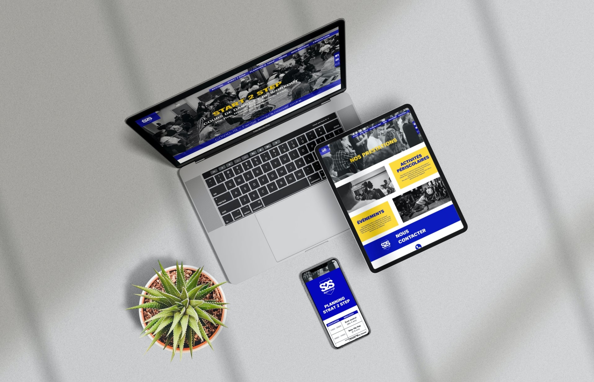 Identité Visuelle Start 2 Step site web wordpress