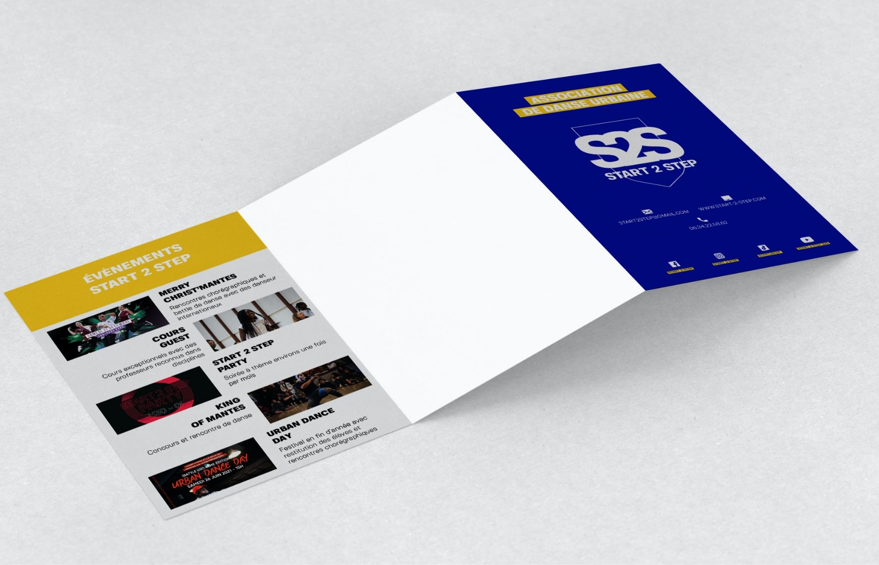 Identité Visuelle Start 2 Step dépliant rentrer