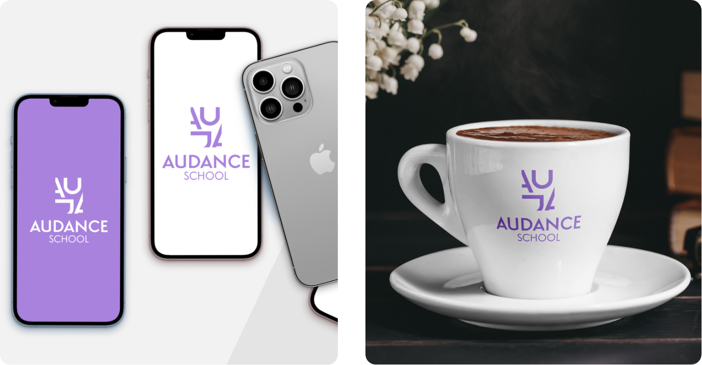 audance-identité-visuelle-mise-en-situation Découvrez mes créations graphiques, création de logo pour une école de danse