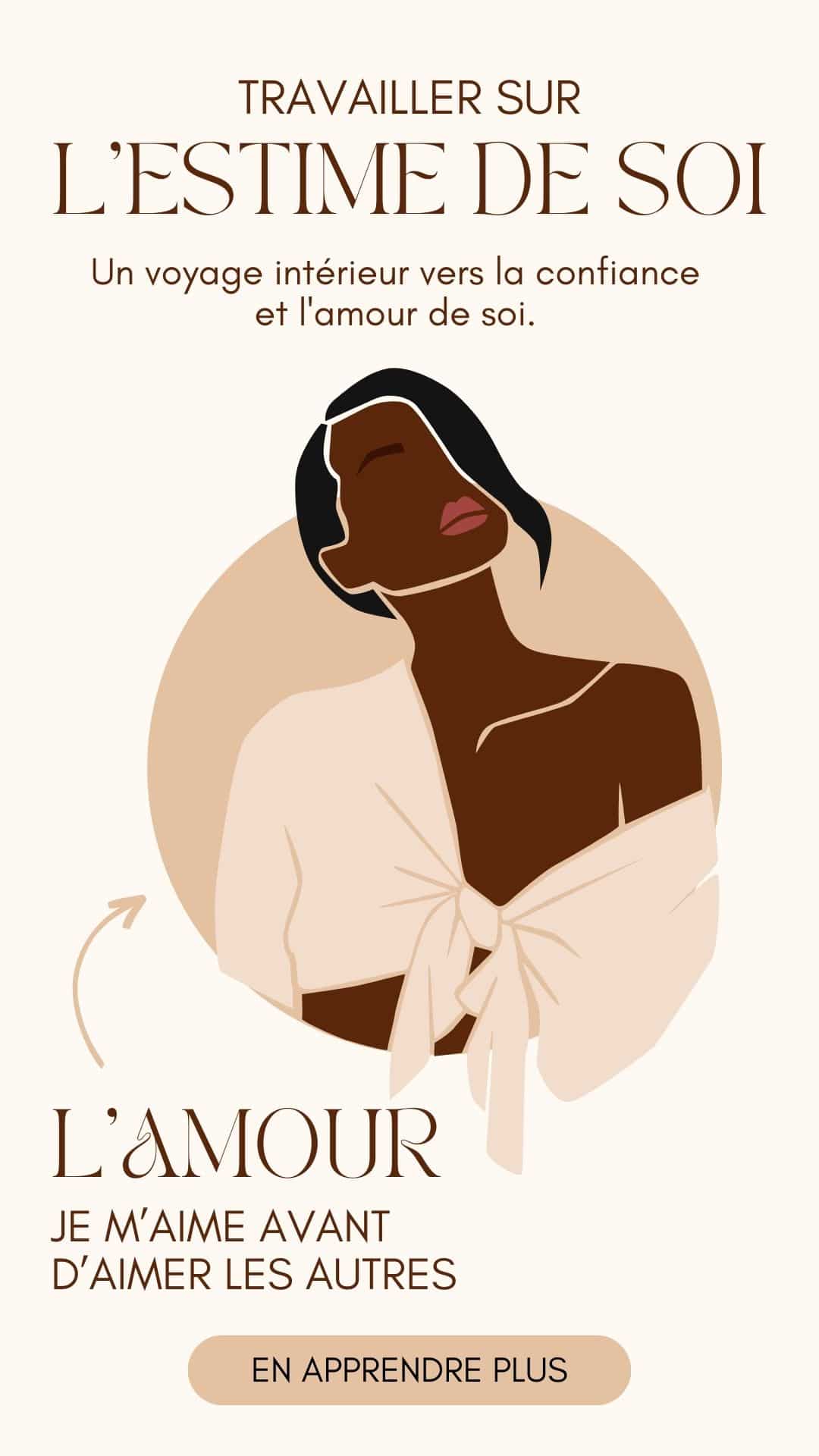 Story Instagram Animé Estime de Soi Beige et Marron
